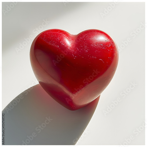 Valentine's Day: An Image of a Red Heart on a White Background