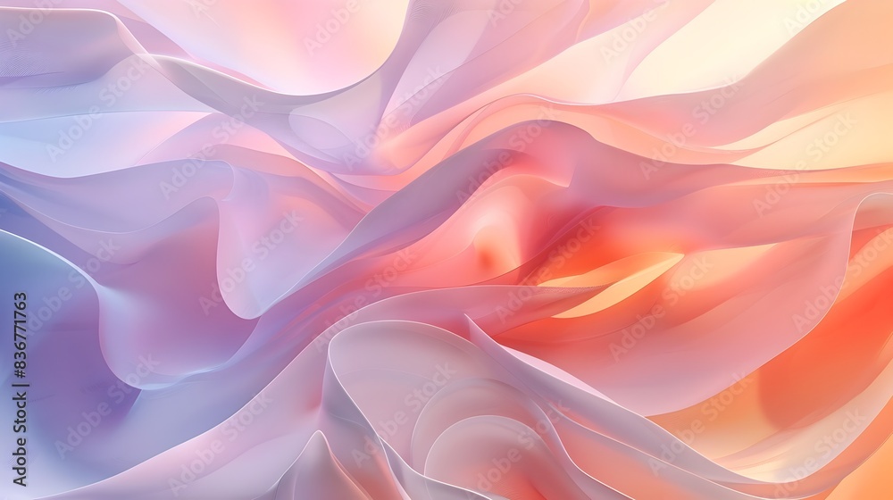 Obraz premium Minimalist Abstract Composition with Organic Forms and Soft Gradients