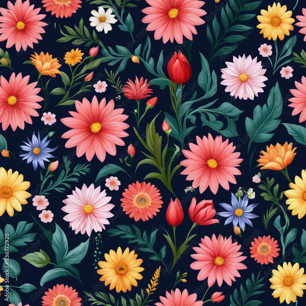 seamless pattern with flowers seamless pattern with flowers