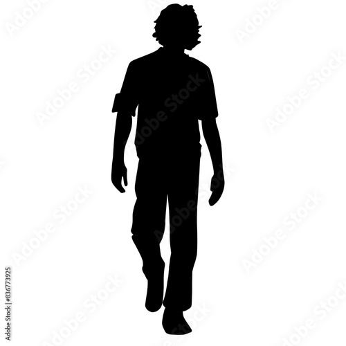 Illustration of model poses silhouette.