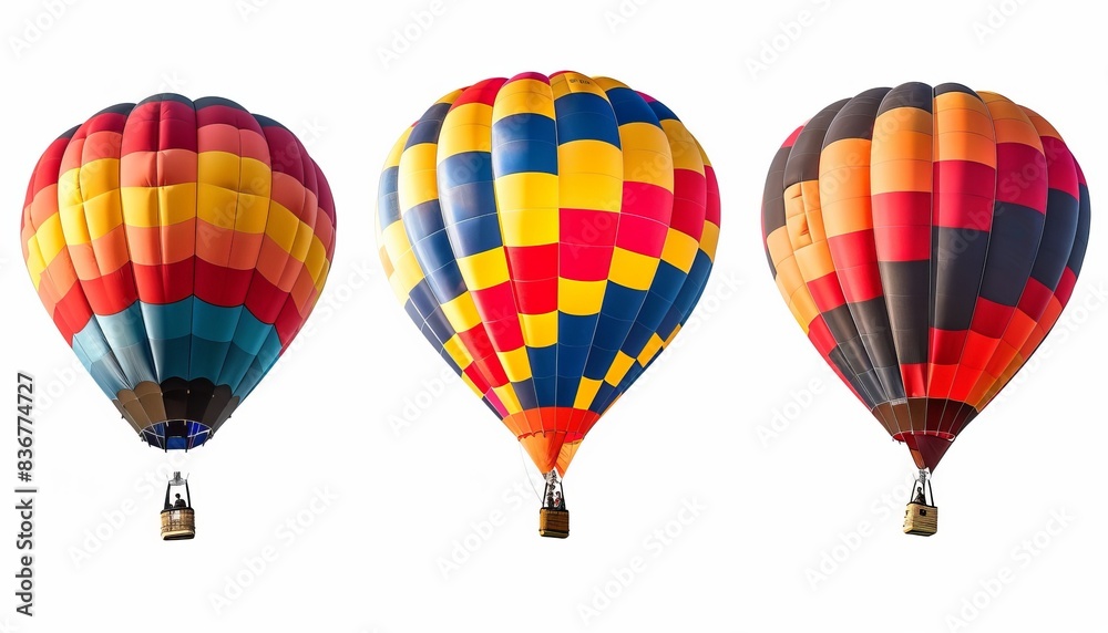 Fototapeta premium Floating Together: A Group Hot Air Balloon Adventure