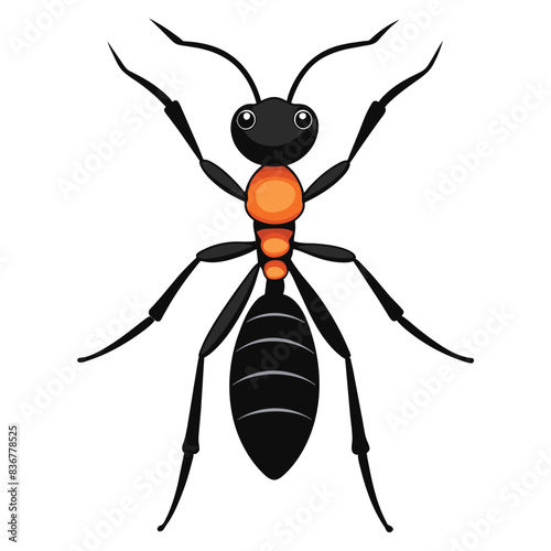 Solid color Carpenter Ant animal vector design