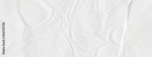 White crumpled paper texture. White wrinkled paper texture. White paper texture. White crumpled and top view textures can be used for background of text or any contents.