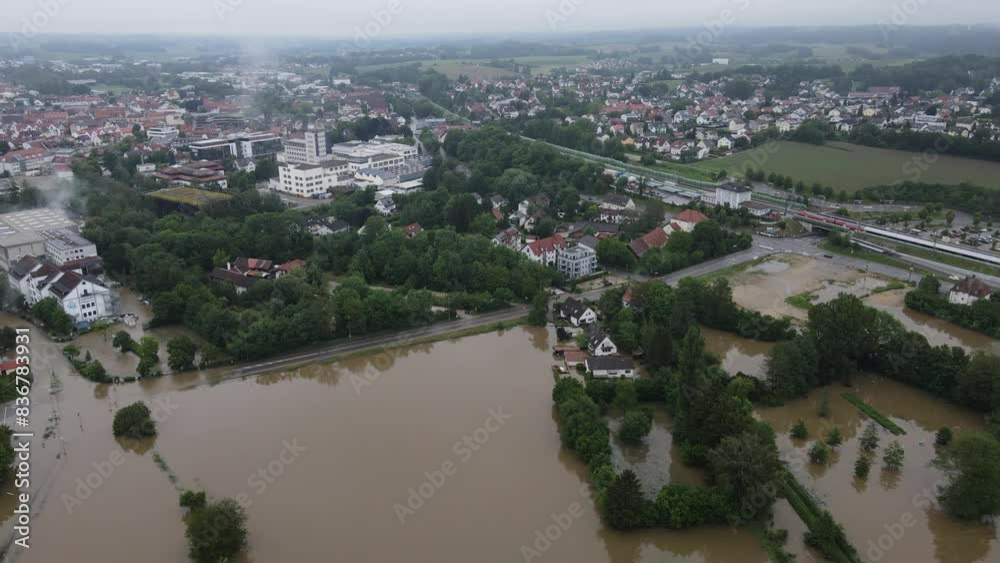 Pfaffenhofen Ilm as one of the city which was injured by the water flood in 2024