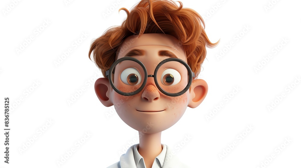 A stylized 3D cartoon character of a young pilot on white background High quality 8k A stylized 3D cartoon character of a young pilot on white background High quality 8k