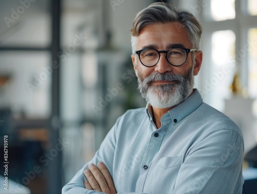 Man with beard and glasses