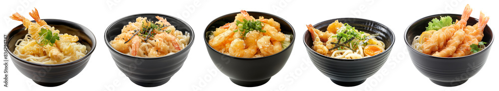Shrimp Tempura Somen with seaweed & Japanese onion, noodles, isolated png, transparent cutout food Shrimp Tempura Somen with seaweed & Japanese onion, noodles, isolated png, transparent cutout food