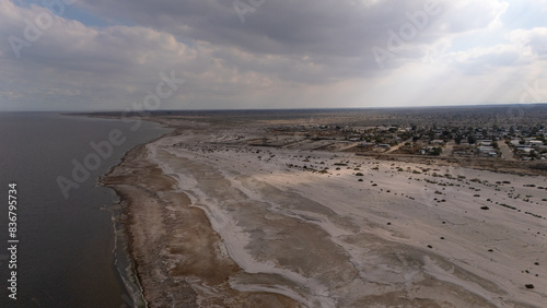 Aerial View of Salton Sea, Riverside County, California photo