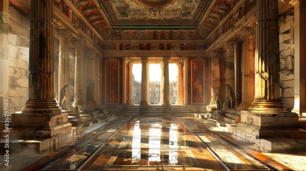 Fototapeta premium History: Interior of an ancient Roman temple