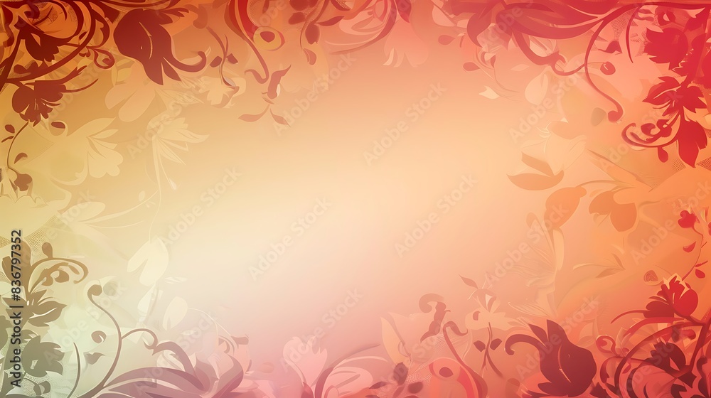 Wallpaper with deep to light gradient, decorative side borders, and clear central area for text. Wallpaper with deep to light gradient, decorative side borders, and clear central area for text.
