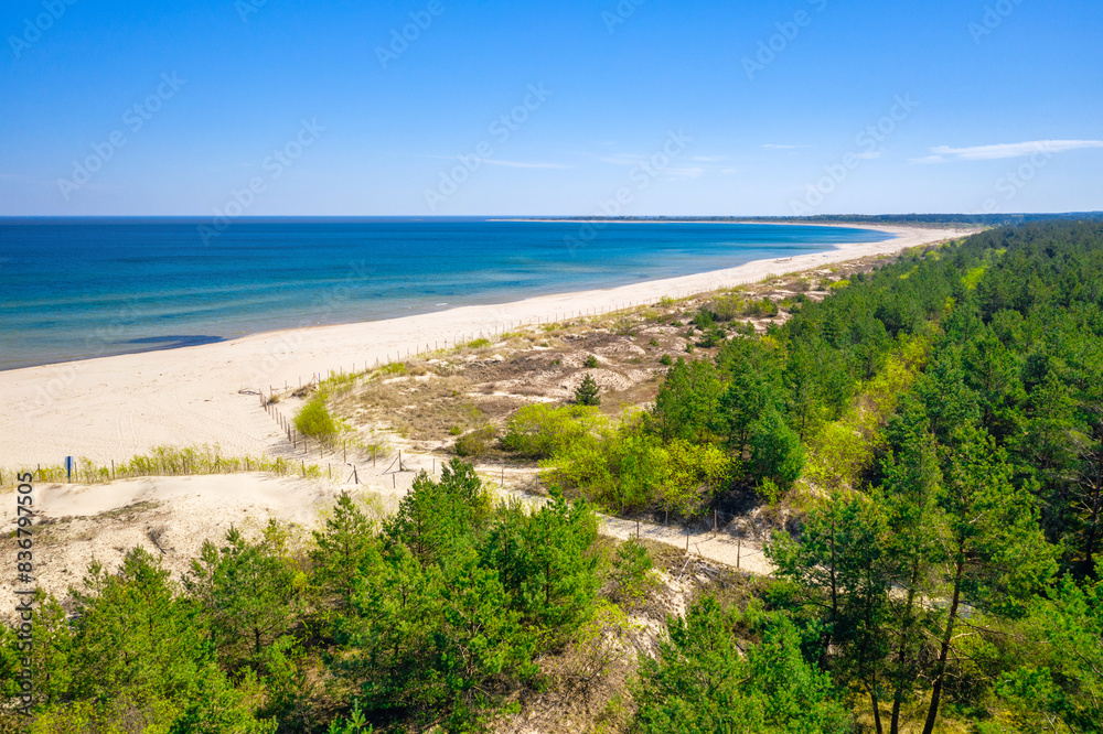 Beautiful scenery of Baltic Sea beach in Sobieszewo at summer , Poland Beautiful scenery of Baltic Sea beach in Sobieszewo at summer , Poland