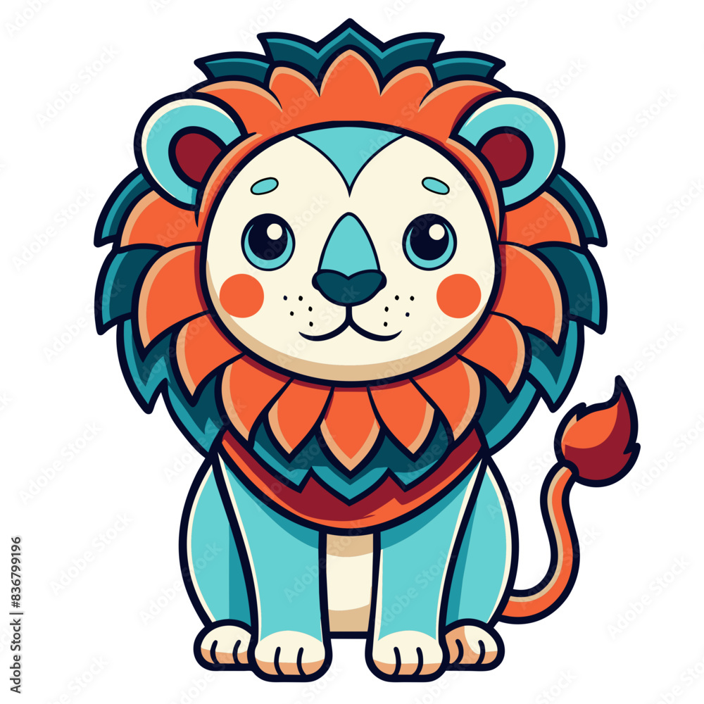 Obraz premium lion cartoon character