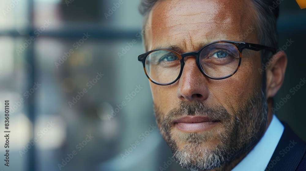 Businessman's face showing enthusiasm while discussing a new project Businessman's face showing enthusiasm while discussing a new project