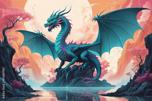 Surrealism, an image of the dragon © AungMyintMyat