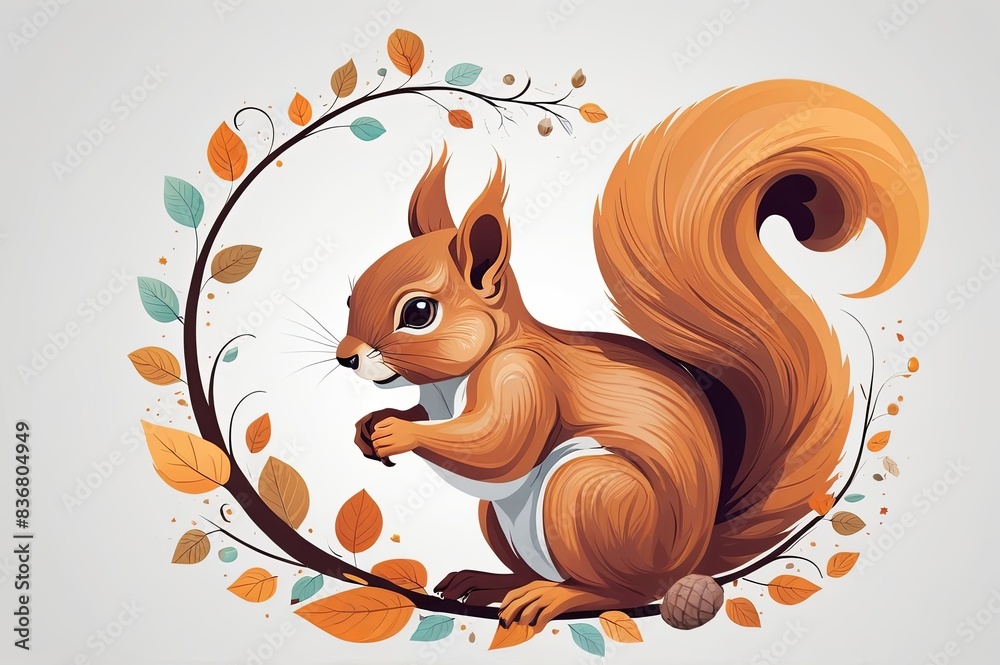 Fototapeta premium Surrealism, an image of a squirrel
