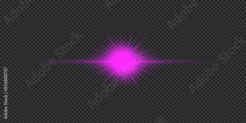 Purple horizontal light effect of lens flares