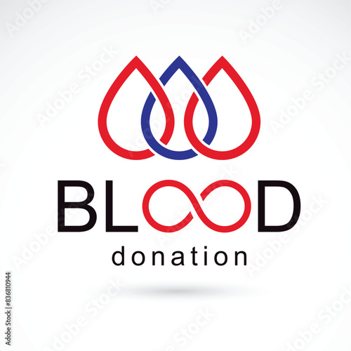 Vector blood donation inscr...