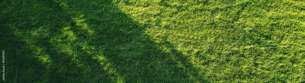 A large green lawn with flat grass, top view, in high resolution with no blur effect. A large green lawn with flat grass, top view, in high resolution with no blur effect.