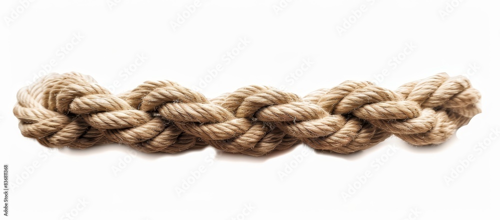 Fototapeta premium High-resolution 4K image of a white rope with sharp focus.
