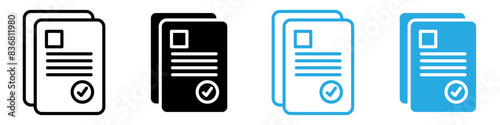 Documents icon showing organized paperwork and folders, ideal for administrative, office, and business designs