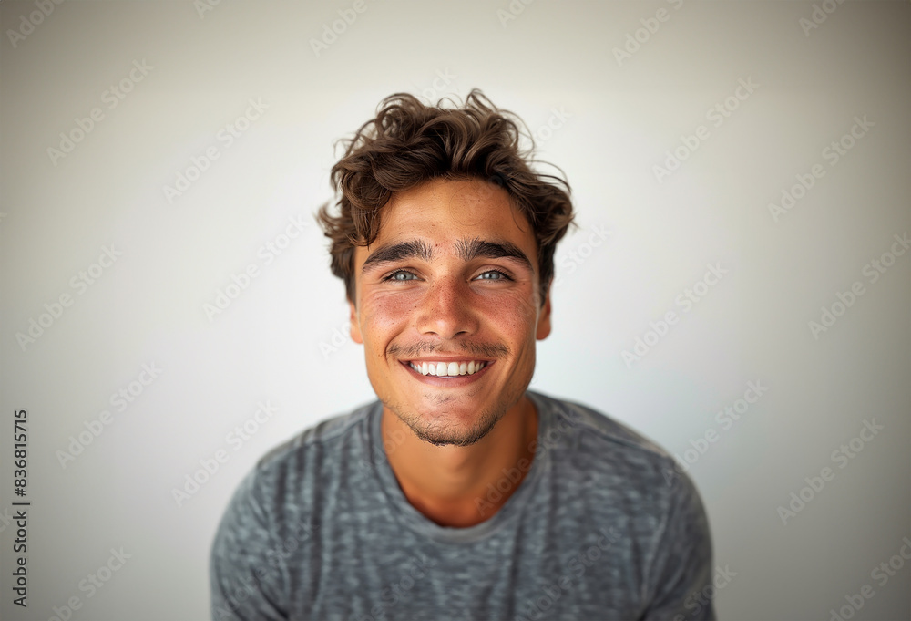 Obraz premium Beaming young man isolated