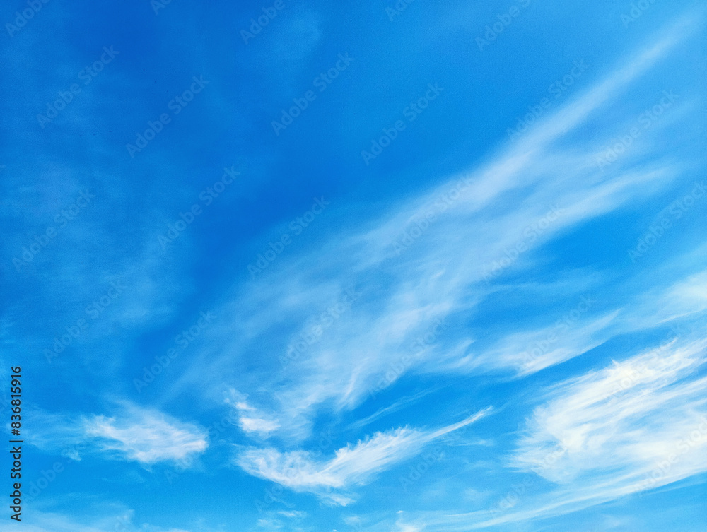Cirrus clouds in a blue sky Cirrus clouds in a blue sky