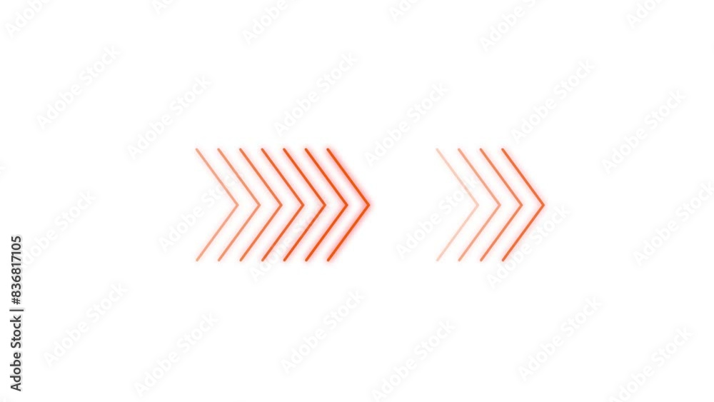 Blinking directional arrow animation, arrow direction sign on black background. Blinking directional arrow animation, arrow direction sign on black background.