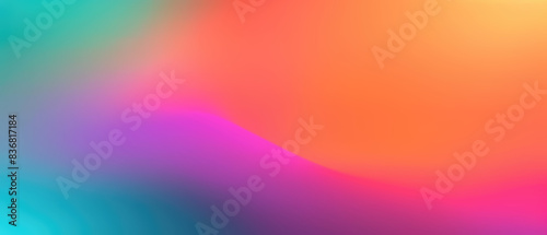 Ultrawide Colorful Orange To Teal Blue Simple Texture Gradient Blank Background