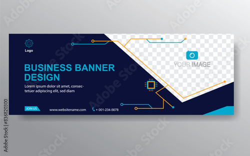 Vector abstract design web banner template. Web Design Elements - Header Design. Abstract geometric web banner template on grey background. Modern.