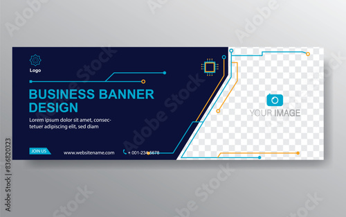 Vector abstract design web banner template. Web Design Elements - Header Design. Abstract geometric web banner template on grey background. Modern.