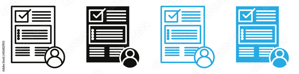 Job candidate icon representing recruitment and employment, suitable for HR departments and job search platforms Job candidate icon representing recruitment and employment, suitable for HR departments and job search platforms
