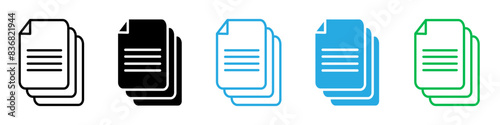 Documents icon showing organized files and folders, ideal for office administration and business management