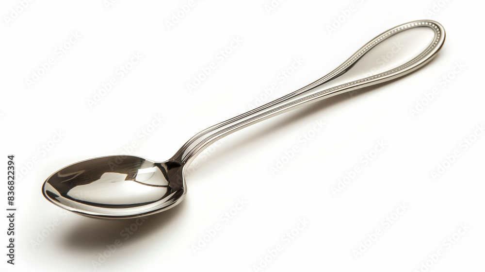 silver spoon isolated on white background silver spoon isolated on white background