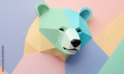 Fantasy Illustration of a wild animal bear. Digital art style wallpaper background.