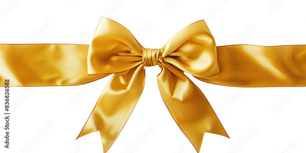 Gold color satin ribbons and bow isolate on transparent png. Holiday Edition, Ribbon decorative shiny.
Gold color satin ribbons and bow isolate on transparent png. Holiday Edition, Ribbon decorative shiny.