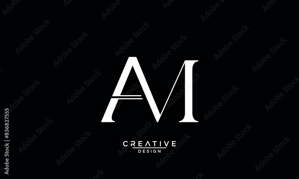 AM, MA, A, M, Abstract Letters Logo Monogram AM, MA, A, M, Abstract Letters Logo Monogram