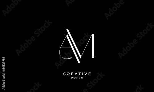 AM, MA, A, M, Abstract Letters Logo Monogram