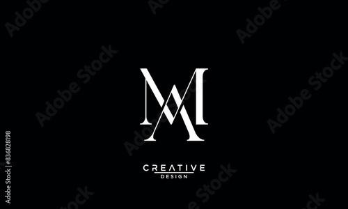 AM, MA, A, M, Abstract Letters Logo Monogram