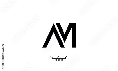 AM, MA, A, M, Abstract Letters Logo Monogram