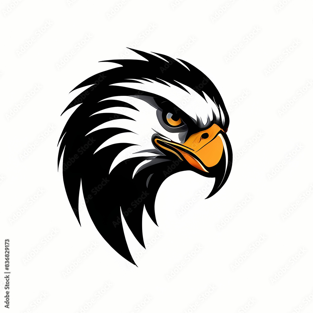 Obraz premium Eagle logo design, esports logo, red eagle, gaming logo