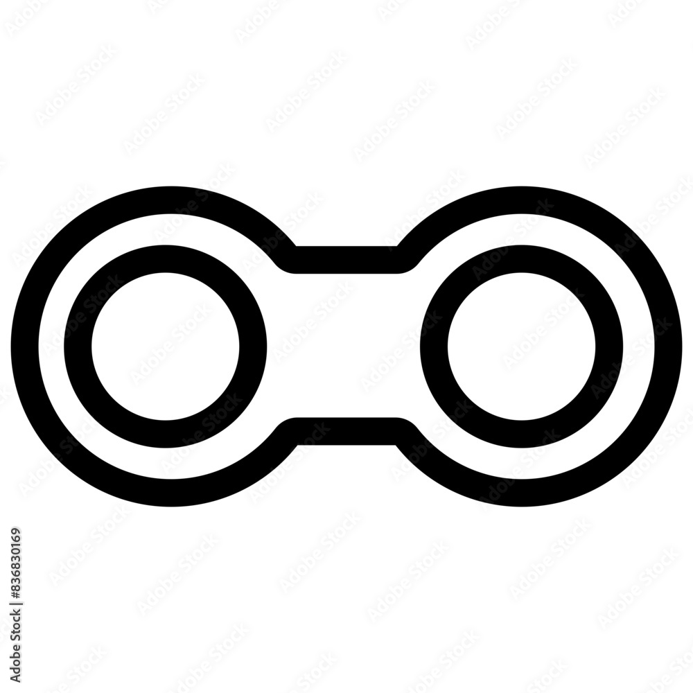 Outlined contact lenses case - flat and modern icon Outlined contact lenses case - flat and modern icon