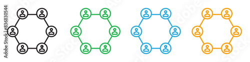Stakeholders icon showing business professionals, ideal for corporate presentations and project management tools