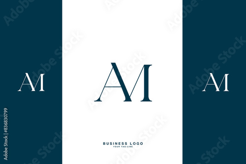AM, MA, A, M, Abstract Letters Logo Monogram