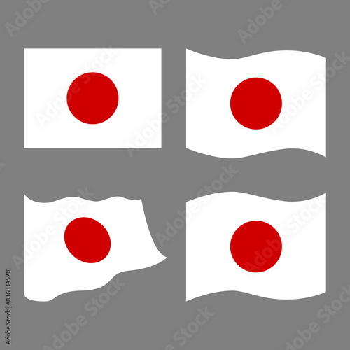 Illustration of the national flag of Japan