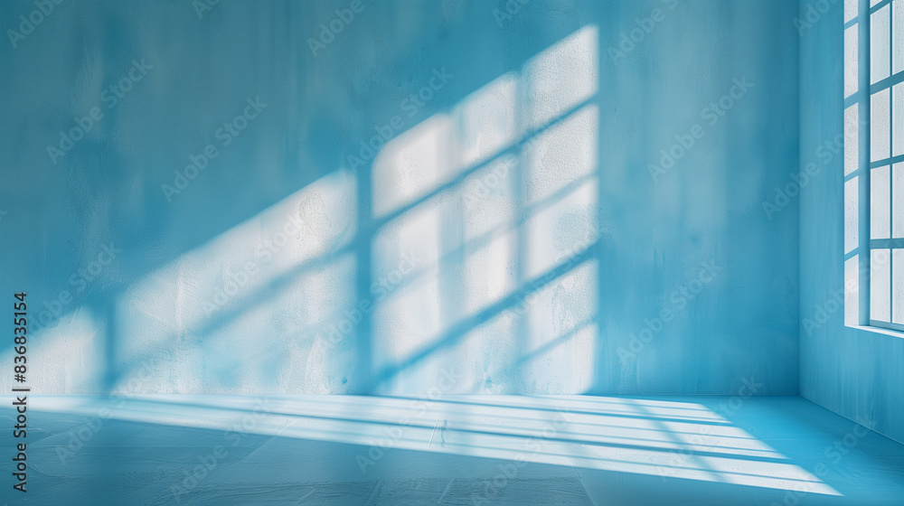 Obraz premium empty room with window and light shining through