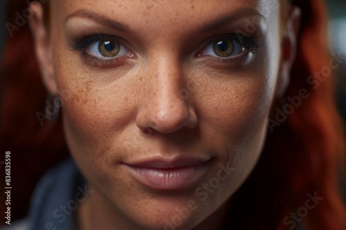empowered woman looking at camera with a determined gaze