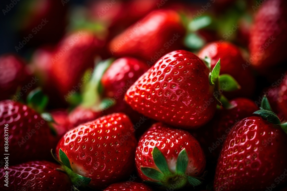 strawberries on wooden background, generative ai strawberries on wooden background, generative ai