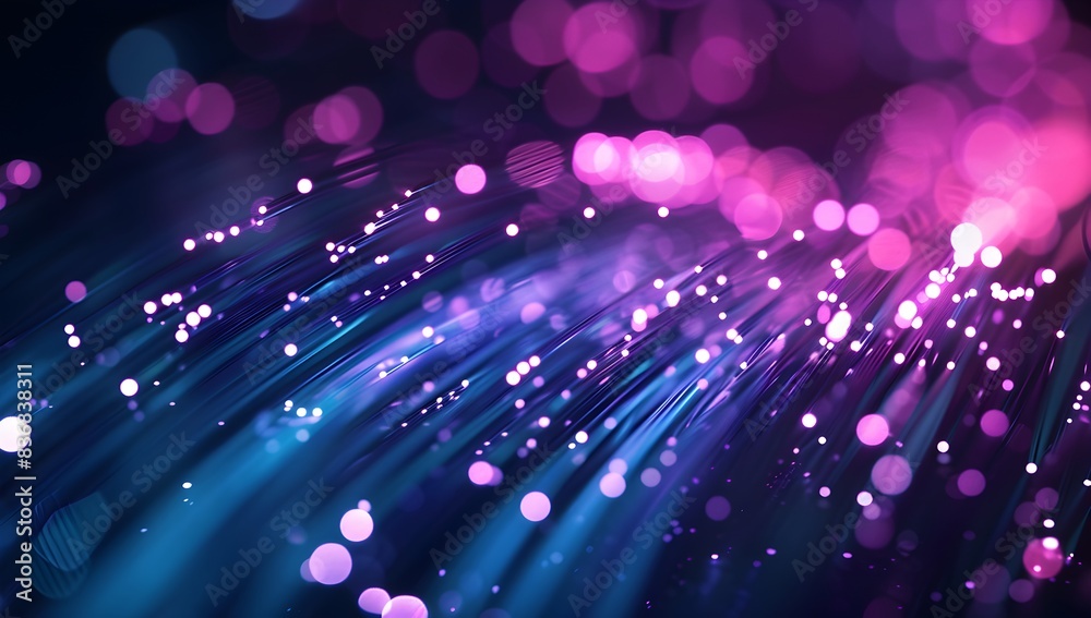 Abstract purple and blue background with fiber optic lines
Abstract purple and blue background with fiber optic lines