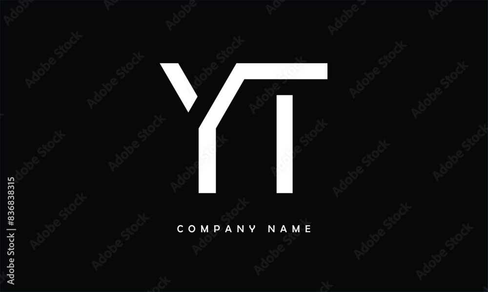 YT, TY, Y, T Abstract Letters Logo Monogram YT, TY, Y, T Abstract Letters Logo Monogram