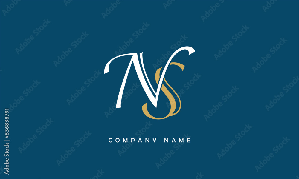 NS, SN, N, S Abstract Letters Logo Monogram